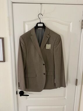 jf j.ferrar Men's Taupe Sport Coat Blazer